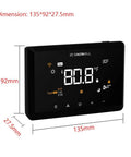 WiFi Smart Thermostat For Home Automation With Tuya App Remote Control Works With Alexa And Google Assistant Crazy Easy 30 Minute DIY Install Plug In Module Design Save Up To 17 Percent On Heating And Cooling Costs, showing dimensions