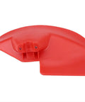 Red Plastic Replacement Guard For 24, 26, And 28mm Shaft Trimmers And Brush Cutters, front view showing attachment points