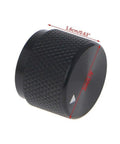 Black Aluminum Rotary Potentiometer Knob With 0.24 Inch Hole 20mm By 16mm Size PU Interior For Durable Protection Easy Gripping Dial