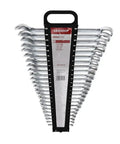 Combination Wrench Set 6 to 32 mm 24 Piece Pro Grade Heavy Duty Ring Offset 15 Degrees Jaw Set 15 Degrees Satin Chrome Finish