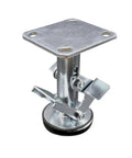 6 Inch Stainless Steel Double Pedal Floor Truck Lock With Top Plate Locks It Tight Caster Brake, heavy duty mount with rubber grip for carts.