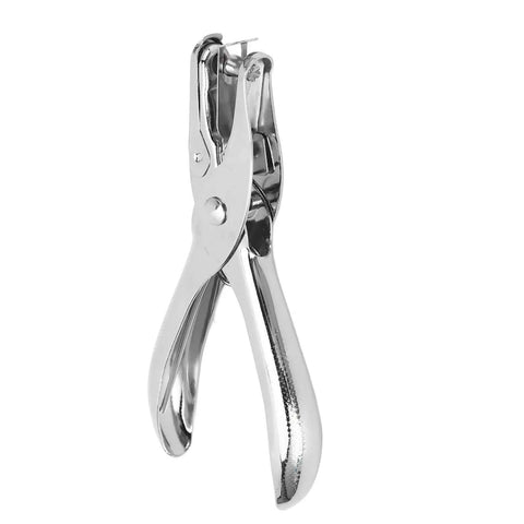 Heavy Duty Metal Single Hole Puncher For 8 Sheet Capacity With 6mm Punch Diameter And 16mm Throat Depth Slim Handle Plier Style Boss Level Tool