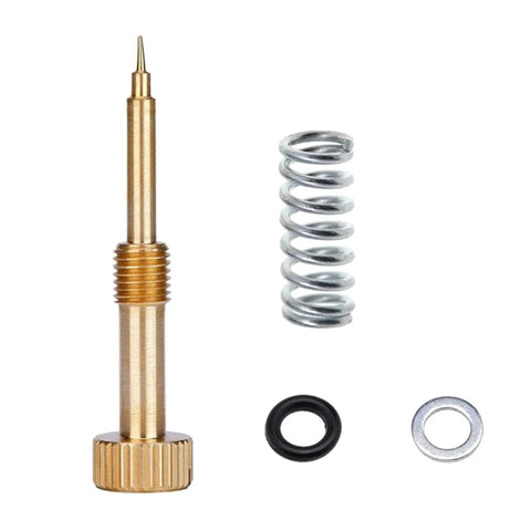 Carburetor Rebuild Kit With Brass Air Fuel Mixture Screw Set For CV40 CVK34 Easy Hand Turn No Sweat Knurled Head Screws Quick Fix