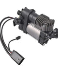 Top Shelf Heavy Duty Air Suspension Compressor Pump for Tesla Model S Sedan 2012 To 2017 showing electrical connections and sturdy design.