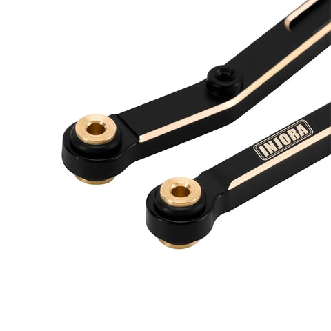 Brass High Tightening Steering Link Set For 1 By 24 Axial SCX24, Lightweight 8g Upgrade That Beefs Up Center Of Gravity, Traction, And Stability, Black Hard Coat With Chamfered Edges For Sharp, Rugged Look, close-up