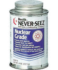 Front view of NGBT 8 Nuclear Grade Nickel Anti-Seize Compound, Silver Gray, High Temperature Ready, 8 Oz Brush Top Can