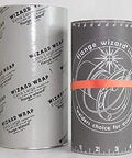 Two Wizard Wrap rulers standing side by side, one grey with white design, for Extra Large Pipe Wrap For 12 To 48 Inch Pipes With Magnetic Torch Guide Quick Install For Welding Projects Heavy Duty Construction Easy Fit And Pipe Cutting Beveling Support.