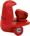 Universal Trailer Coupler Lock With Bright Red Finish for maximum theft deterrence showing anti pick and pry resistant mechanism.