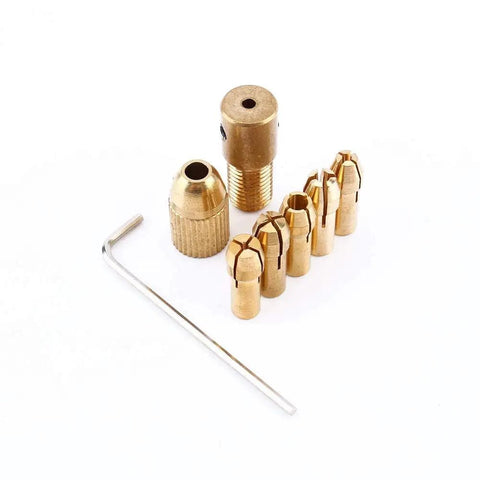 Copper collet set and hex key for Mini Hand Drill Kit With Copper Collet Set For PCB Work, Versatile Micro Twist Drill Tool