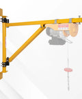 Massive 660 Lbs Wall Mount Jib Crane Hoist Bracket made of carbon steel with smooth swivel arm for heavy-duty lifting.
