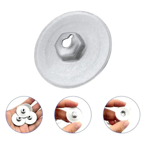 Heat Shield Repair Kit With 30mm Sheet Metal Nut Fasteners, 20 Piece Car Hardware Set showing metal nut detail and hand holding parts