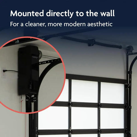 Ultra Quiet Wall Mount Garage Door Opener With Battery Backup And MyQ Smart WiFi Control LED Lighting Space Saving Design No Fuss No Noise Operation For Homes With Attached Garages wall mounted