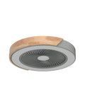 20 Inch Modern Wood Ceiling Fan With Light And Remote Low Profile Bladeless Ceiling Fan For Bedroom Or Living Room
