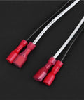 Slick Solid Automotive Sensor Wiring Harness Connector Plug 72 9300 For Ford Aspire Contour Mazda Festiva close-up view of red wiring connectors.