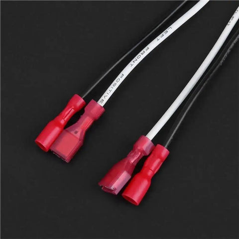 Slick Solid Automotive Sensor Wiring Harness Connector Plug 72 9300 For Ford Aspire Contour Mazda Festiva close-up view of red wiring connectors.