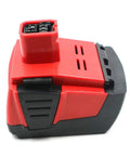Beefed Up 4000mAh 14.4V Replacement Battery For 14.4V Tools, red and black, side angle view, compatible with Hilti models