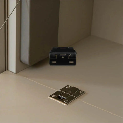 Set Of 6 Built Tough Self Closing Heavy Duty Cold Rolled Steel Cabinet Hinges For RV Doors With Semi Hidden Design, showing hinge detail
