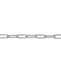 Top Shelf Zinc Plated Low Carbon Steel Chain 5/0 Trade Size 0.247 Inch Diameter 100 Foot Coiled Length With 880 Lb Working Load Capacity For Heavy Duty Securing Tasks, close-up view of links.