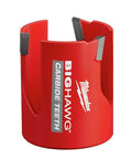 Milwaukee Big Hawg carbide-tooth hole saw, red body, front view