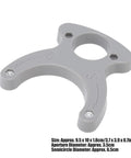 Two Piece Router Table Insert Plate Wrench Portable Plastic Ring Adjuster Tool For Precision Woodworking showing gray polypropylene ring.