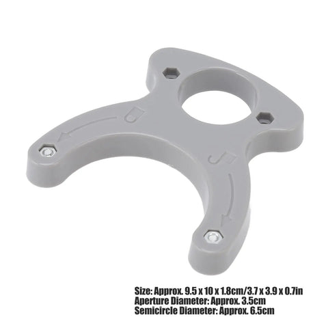 Two Piece Router Table Insert Plate Wrench Portable Plastic Ring Adjuster Tool For Precision Woodworking showing gray polypropylene ring.