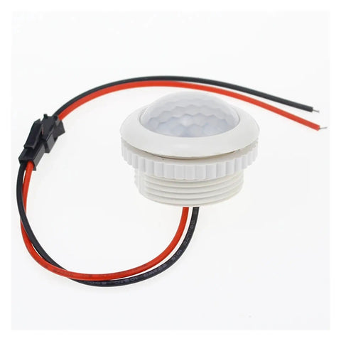 220 Volt PIR Motion Sensor Switch Auto On Off Plug And Play With Human Body Detection Light Control Detector Module For Indoor Lighting 50 Hz Compatible Easy Install Smart Home Lamp Controller white wired sensor module