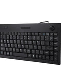 Heavy Duty Wired USB Keyboard With Eighty Eight Keys Dead Silent Business Keypad For Quick Data Entry Or Chill Gaming Sessions Bulletproof Design Plug And Play Ready, top view showcasing silent keys.