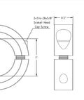 Double Split Shaft Collar Clamp On 1 Inch Bore, Carbon Steel With Black Oxide Coating, 2 Piece Set Screw Locking Collar, Easy Install, 1.75 Inch Outside Diameter, 0.5 Inch Height, Includes 2 Pieces drawing with 3D view