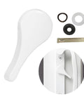 Metal Sliding Door Latch Lever Replacement Parts For Jeld Wen Sliding Door Handle 1-3/8 Inch Pin White Durable Alloy Metal Construction