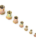 Heavy Duty Carbon Steel Rivet Nut Insert Kit With M3 To M10 Sizes And Open End Tool For Steel Plastic Fiberglass Flat Head Threaded Fasteners You Need, assorted inserts