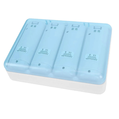 4 In 1 Remote Battery Charging Station with 4 Pack 2800mAh NiMH Rechargeable Batteries, USB Cable, and LED Indicator for Remote Controllers