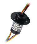 Miniature Conductive Slip Ring Rotary Connector 12 Way 2A Signal Ring For Stage Lights, compact design visible with wiring