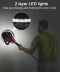 Person using Drywall Sander With Vacuum System, 800W Electric Sander With 7 Variable Speeds 800-1750 RPM, LED Work Light
