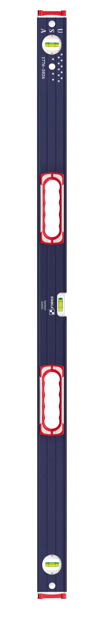 Pro Grade 48 And 16 Inch Precision Level Set With Shock Absorbing End Caps Patriotic Red White Blue Design And Bullseye Vials Built Tough For Serious Framing And Weekend Repairs