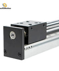 Close-up of Ball Screw Linear Motion Actuator Kit With 1200mm Travel Dope CNC Rail Slide Table Nema23 Motor Gantry Kit