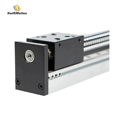 Close-up of Ball Screw Linear Motion Actuator Kit With 1200mm Travel Dope CNC Rail Slide Table Nema23 Motor Gantry Kit