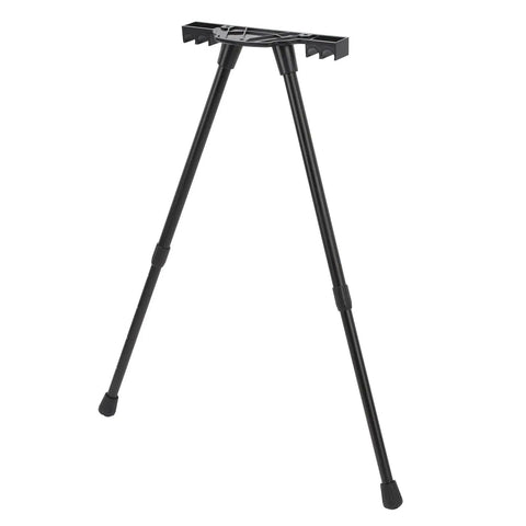 Height Adjustable Folding Table Legs Kit Made From Lightweight Aluminum Alloy, two portable sturdy legs shown.