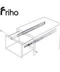 Ten Pairs Of 24 Inch Full Extension Drawer Slides With Ball Bearing Side Mount Low Noise Operation Half Inch Thick One Point Seven Seven Inch Wide Heavy Duty Hardware For Kitchen Cabinets Or Dressers installation diagram