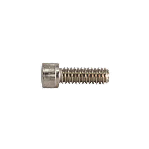 Side view of a Seven Sixteenth Inch By Fourteen Threads Per Inch Stainless Steel Socket Head Cap Screw Three Quarter Inch Long.
