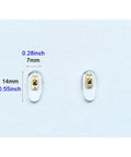 Straight Up Premium Screw In Silicone Nose Pads For Sunglasses And Glasses Universal Eyewear Replacement Hardware Gold Color, 14x7mm size.