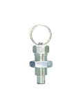 Kickass Galvanized Tie Ring Spring Plunger With Secure Locking Mechanism Precision Indexing Pin For Heavy Equipment, 16mm base.