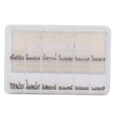 Premium Stainless Steel Watch Back Screws Replacement Kit 4023A in a compartmentalized box