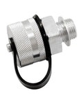 Quick Twist Oil Drain Valve M14-1.50 Kit With Stainless Steel Hose Attachment For Super Easy At Home Oil Change Setup No Tools Needed, stainless steel valve with black cap