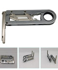 Self Closing Cabinet Door Hinge 90 Degree Folding Butt Hinge In Chrome Plated Steel for kitchen use, side view