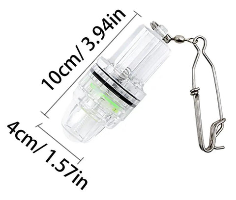 Deep Water LED Fishing Light For Night Drops 4.3 Inch Underwater Lure With Flashing Strobe 2100 Ft Water Triggered