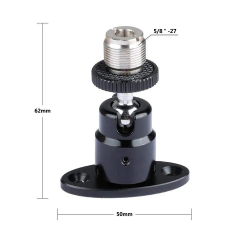 Five Eighth Inch To Twenty Seven Thread Mini Ball Head For Microphone Mount With 360 Degree Rotation And 90 Degree Tilt