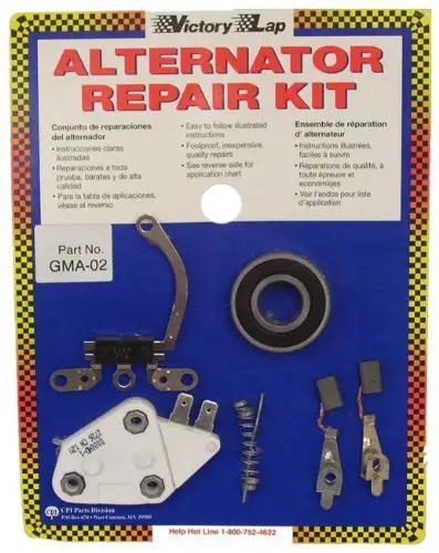Top Shelf Alternator Repair Kit For Gm Delco 27 Si Series 70 To 100 Amp Ir Ef Generators includes brushes, diodes, regulator, and adapters.