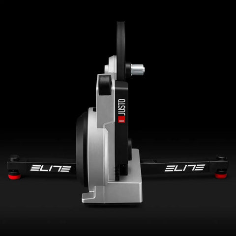 Side view of Direct Drive Smart Trainer Pro Grade With Wireless Connectivity ANT Plus And Bluetooth FE C FTMS 1100W At 20 Kilometers Per Hour 2300W At 40 Kilometers Per Hour 24 Percent Slope Control From Phone Tablet Bike Computer Sports Watches Windows And Mac