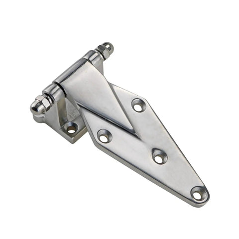 Heavy Duty 304 Stainless Steel Hinge For Freezer Refrigerator And Oven Doors, sturdy metal construction, bolt attachments, industrial design.
