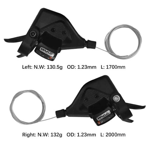 27 Speed Mountain Bike Shifter Levers Pair 3x9 Gear Shifters For MTB With Front 3 Speed Left And Rear 9 Speed Right Includes Cables